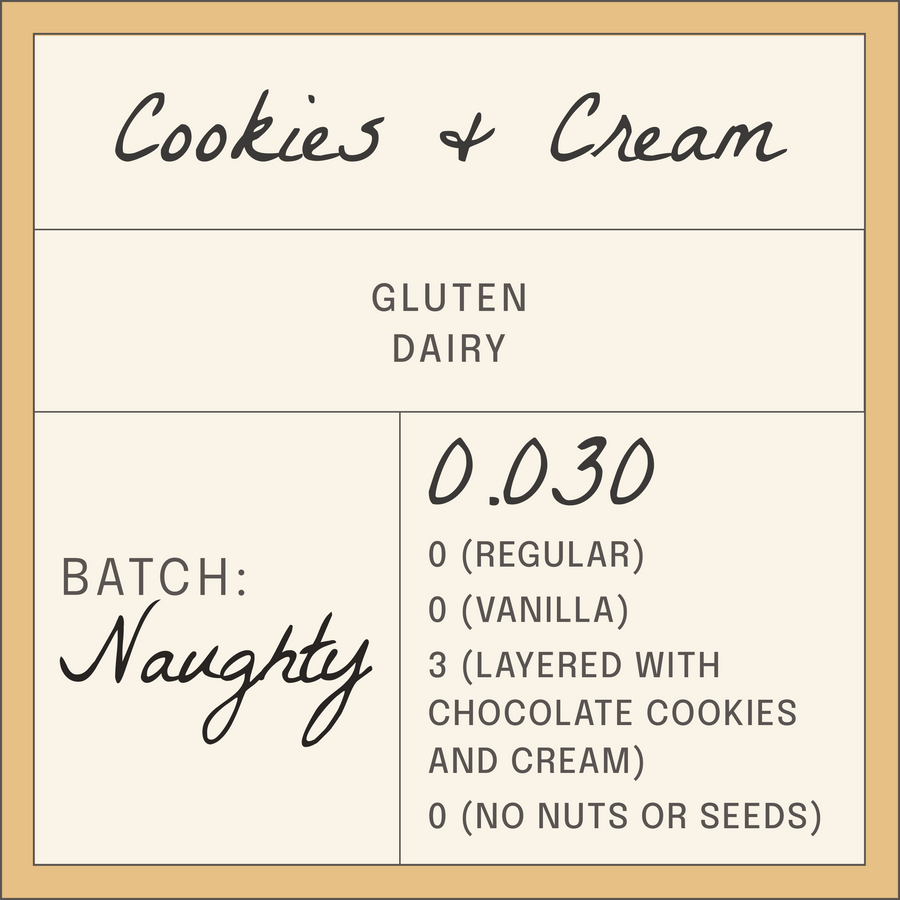0.030 cookies and cream