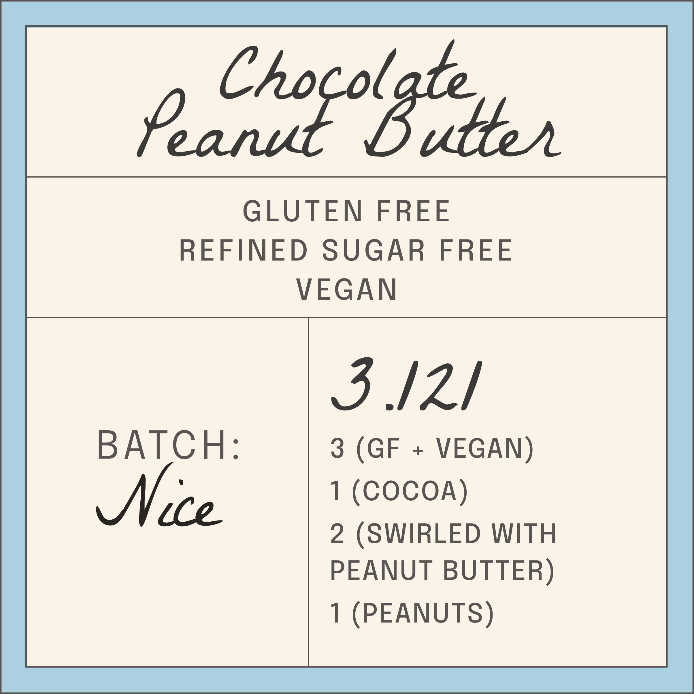 3.121 chocolate peanut butter