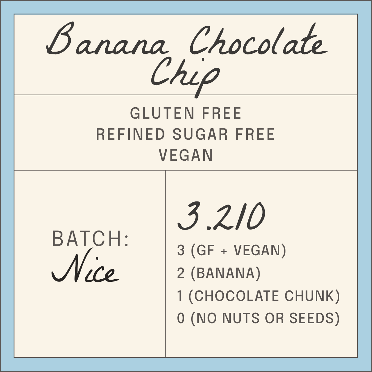 3.210 banana chocolate chip