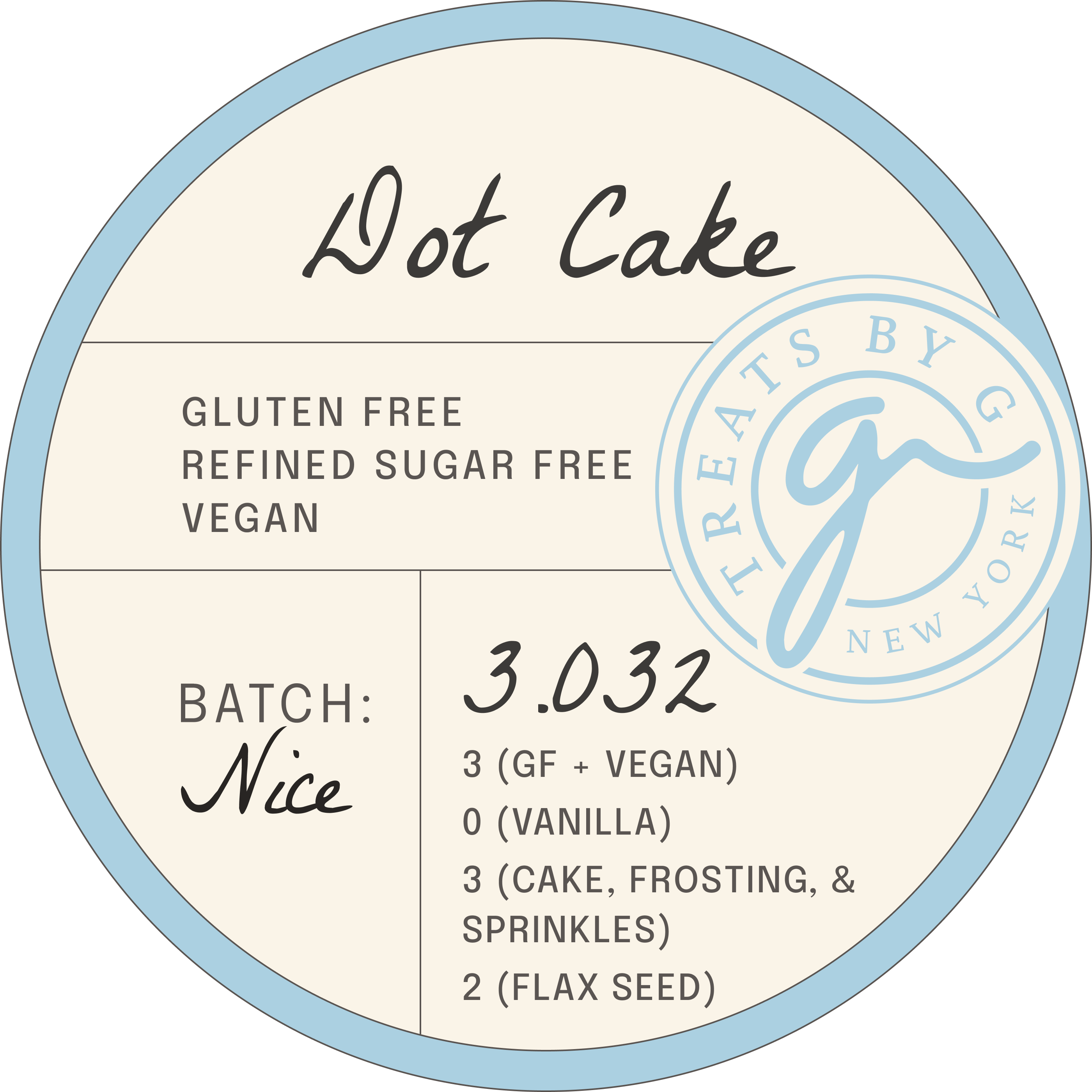 3.032 limited edition dot cake