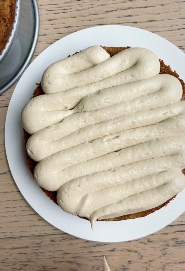 a little rainy morning banana cake with tahini buttercream is just what the doctor ordered!!
